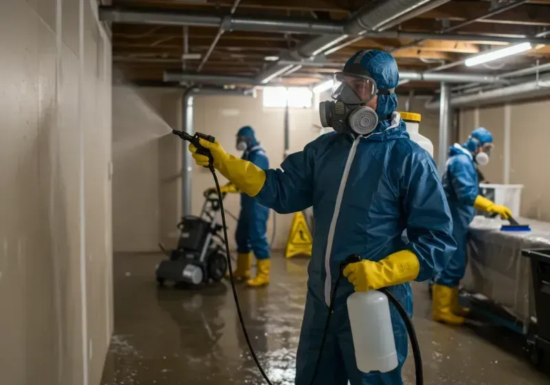 Basement Sanitization and Antimicrobial Treatment process in Bayshore, NC